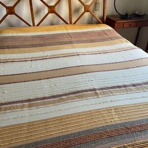 Heavyweight PAIR of Indian cotton twin spreads—vintage (price is for 2)